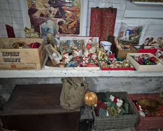 Lots of vintage Christmas items