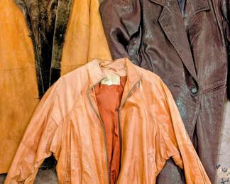 Vintage jackets - Autunno Italy butter suede coat, Beged-Or leather jacket, JULIA San Francisco hand crafted leather trench