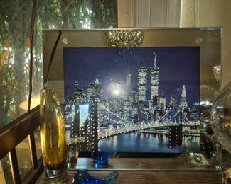 Lighted wall city scape 
