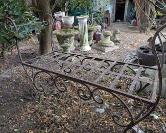 Wrought iron bench