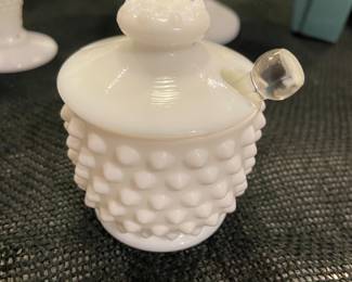 Milk Glass Mustard jar