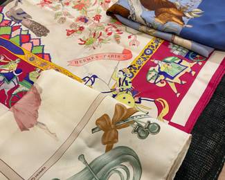 3 Hermes scarves, yes they are authentic! Lovely