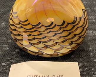 Fellerman Feathered Glass Vase