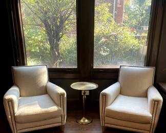 Chairs: RH -Marcel club chairs (2) Table: Arhaus -Manhattan Martini table