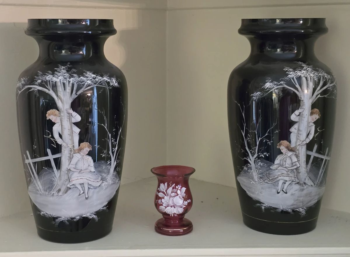 ANTIQUE MARY GREGORY VASES