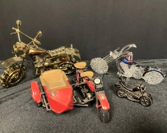 1933 Harley Davidson Motorcycle Sidecar Bank, Lighter, More
