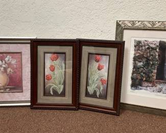 Framed Floral Pictures 