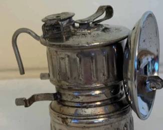 Vintage Streamlined Justrite Carbide Miners Lamp