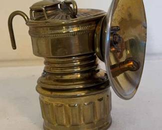 Antique Brass Carbide Lamp Shanklin