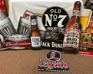 Six Metal Bar Signs 