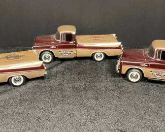 Three Limited Edition Harley Davidson 1957 Dodge Pickup Advertising Banks
