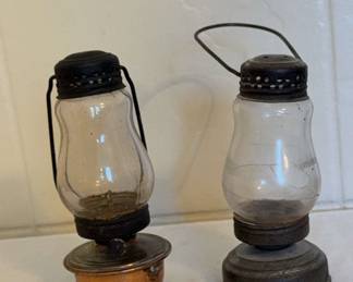 Two Antique Skaters Lanterns 