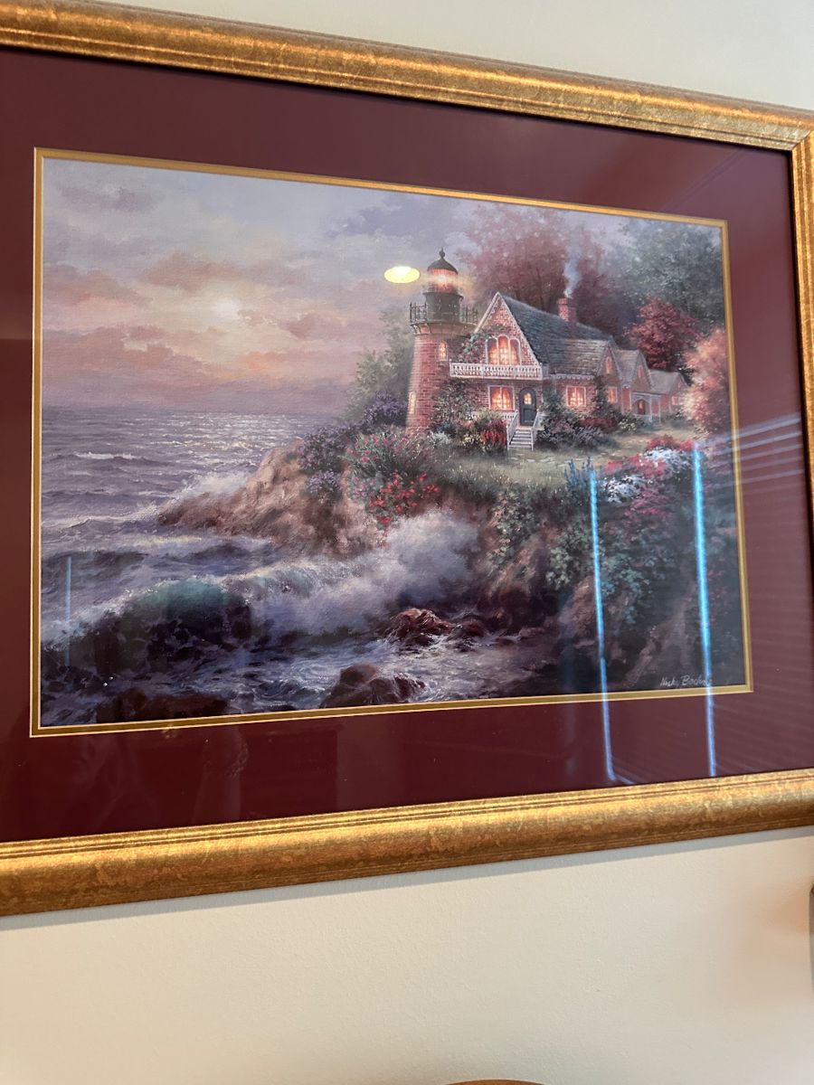 Framed Thomas Kinkade print