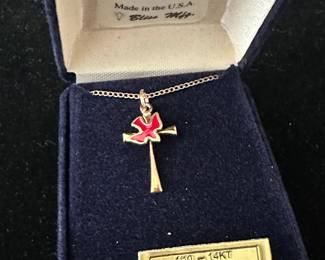 Catholic necklace, gold-filled