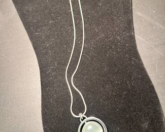 Necklace with reversible stone (there's also earrings!)