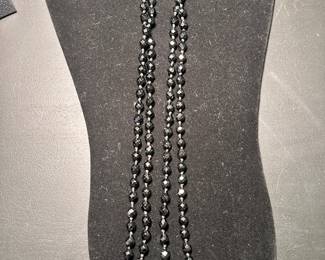 Long black necklace