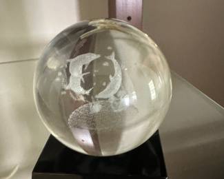 Dolphin Glass Sphere