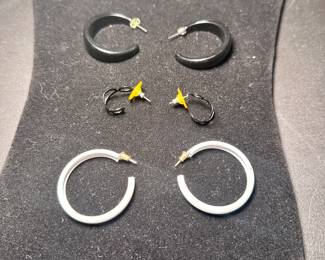 Black and white earrings