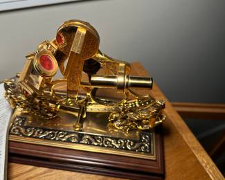 vintage or replica brass cannon model, 