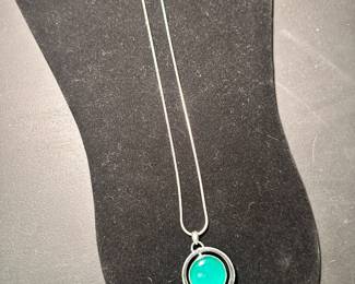 Necklace with reversible stone (there's also earrings!)