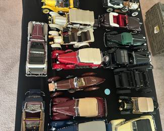 collection of vintage-style diecast model cars