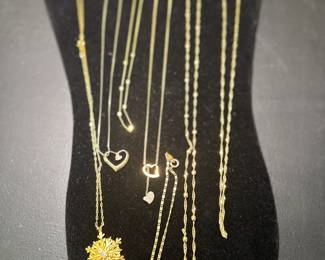 Gold necklaces