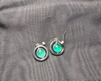 Earrings with reversible stone (there's also a necklace!)