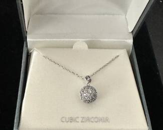 Cubic Zirconia necklace in box