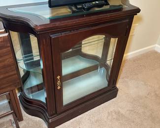 Curio console cabinet