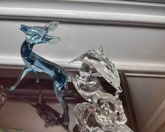glass lily,  glass deer