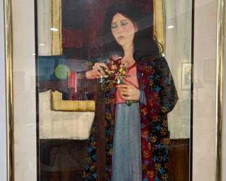 Watercollor by Marbury H. Brown "The Florist"