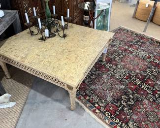 Rustic Wood Painted Coffee Table