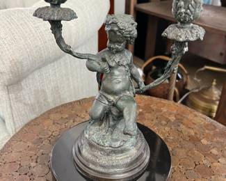 Angel Candelabra on Marble