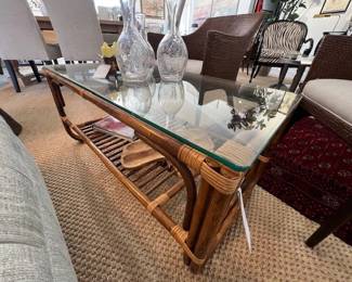 Vintage Rattan Coffee Table