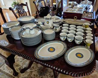 Versace inspired 97 piece china set. NEVER USED