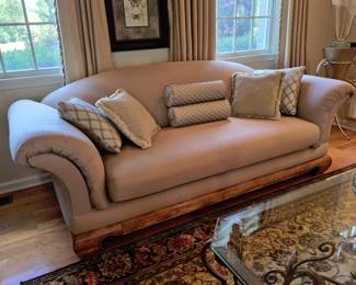 Set includes Chinese Chippendale sofa, love seat, chairs, and coffee table
