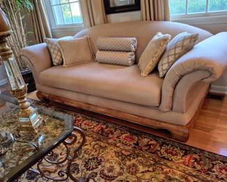 Set includes Chinese Chippendale sofa, love seat, chairs, and coffee table