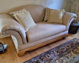Set includes Chinese Chippendale sofa, love seat, chairs, and coffee table