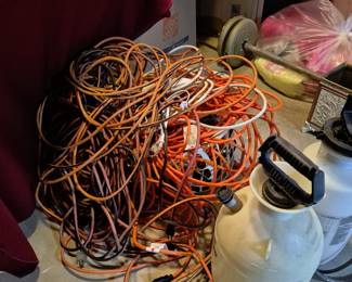 250 Ft extension cords; 2 manual sprayers