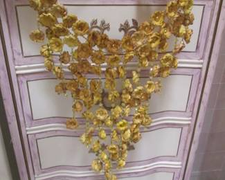 Gold Floral Jewelry Statment Piece