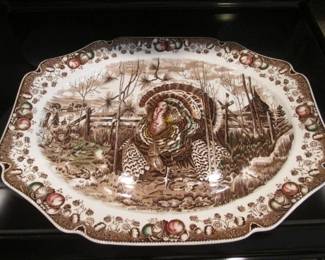Turkey Platter "His Majesty" By Johnson Bros.,                    Size:  16" X 20"