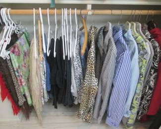 Full Closets of Ladies Clothing, Sizes Vary:  10-12, S-M