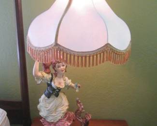 45" Italian, Classic Figural Table Lamp, Perfect Condition!