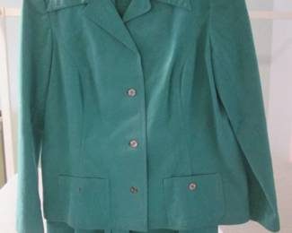 Lillie Rubin 2-Piece Suit, Worn to the 1976 Inaugural Event.  Ultra Suede.