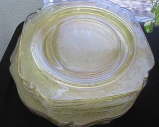 Vintage Depression Glass Plates