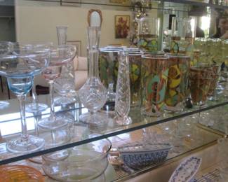 ...Vases, Stem Glasses, Goblets, Bowls; MCM Glassware by Georges Briard