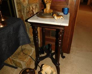 MARBLE TOP PLANT STAND
