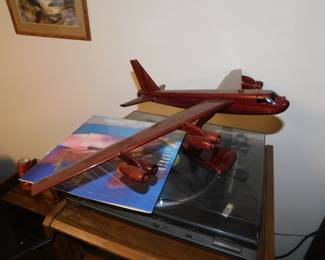 B52 Stratofortress Mahogany Wood Desktop Airplane Model