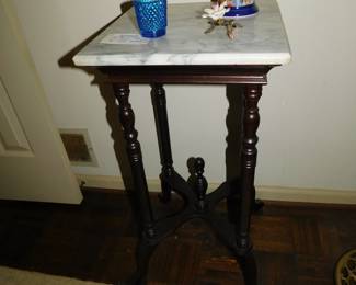 MARBLE TOP PLANT STAND
