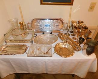 SILVER PLATE SERVING PIECES